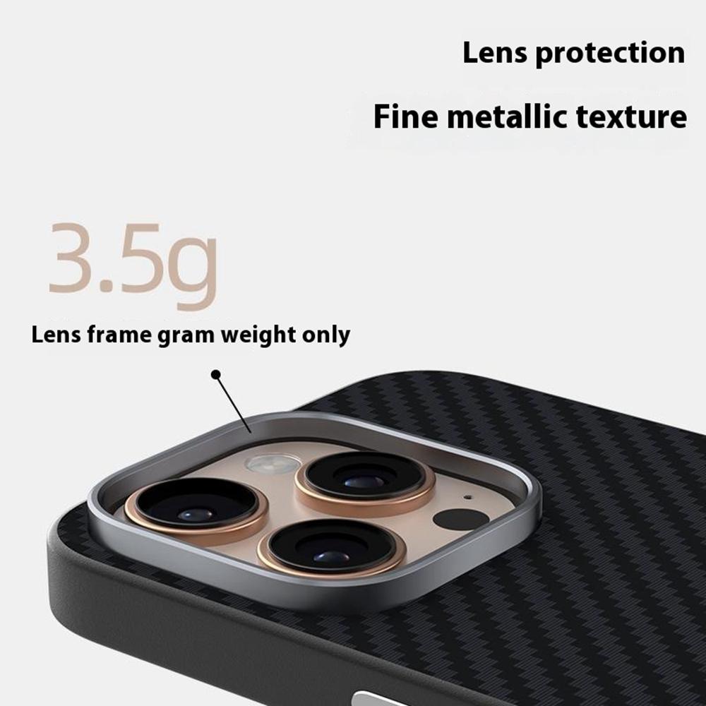 ABEEL Für iPhone 15 Pro Max Hülle Kompatibel mit MagSafe Rückseite mit Kohlefasertextur