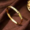 Hot-selling Titanium Steel Enamel Painted Bracelet K Vacuum Electroplating Women's Retro Personalized Oil Drip Titanium Steel Bracelet