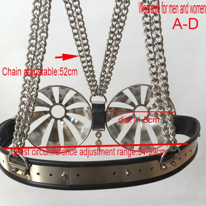 New 3 Colors Stainless Steel Women Adjustable Chastity Bra Lock Female Chastity Device Breast Protection Roleplay Sex Toys
