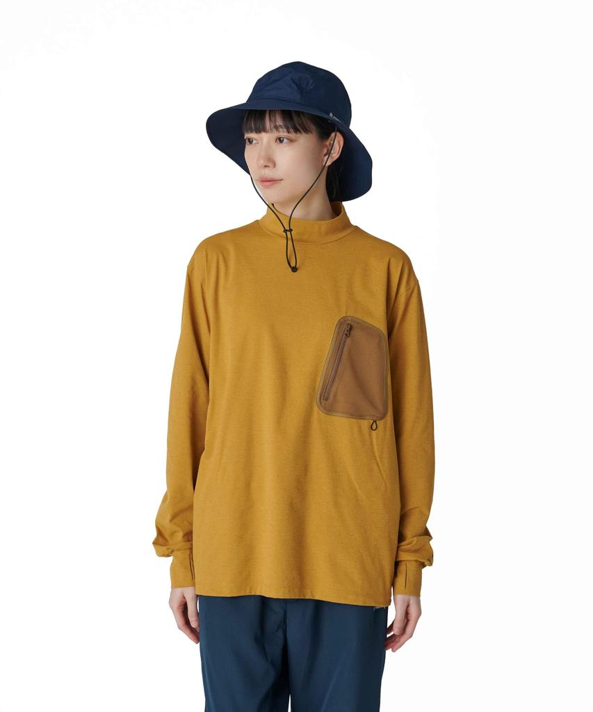 Snow Peak Water Active Long Sleeve MUSTARD for Men and Women T-Shirt M, Unisex, Amphibious,