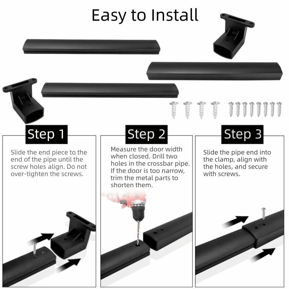 Aluminum RV Screen Door Handle Universal Fit Aluminum Crossbar Universal Grab Bar  RV Accessory