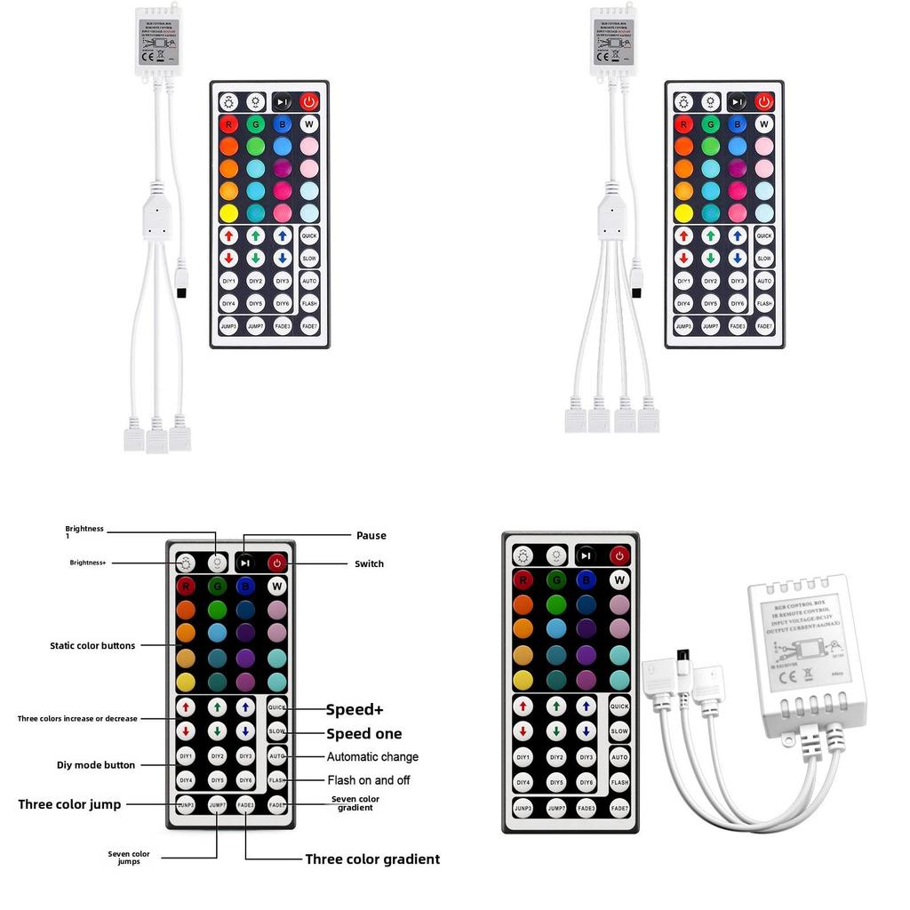 Rgb Led Light Strip Controller With Ir Remote For Home Decor And Dimming