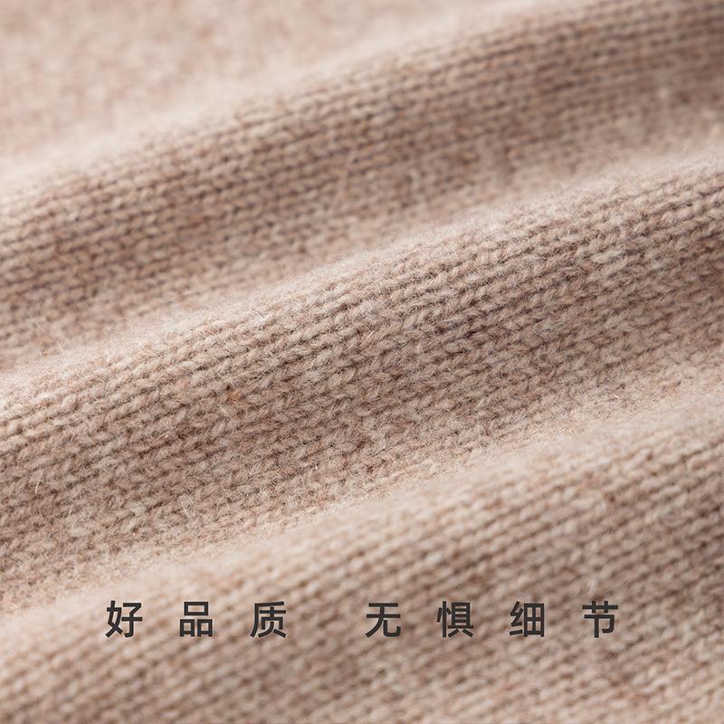 Solid color 100% wool cold hat women's pile hat spring and autumn hat high-end knitted hat warm wool hat