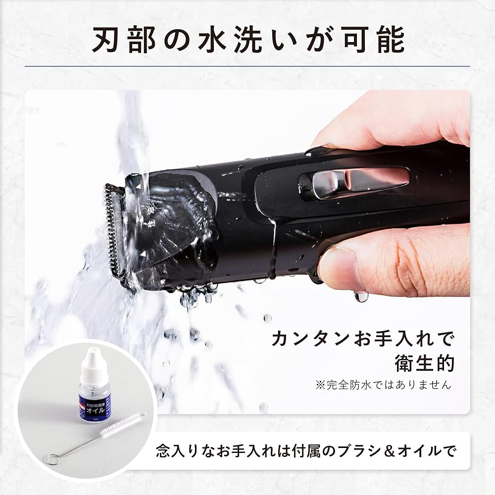 KAI Point Hair Clipper with Attachments, Battery Operated, Washable KQ1827