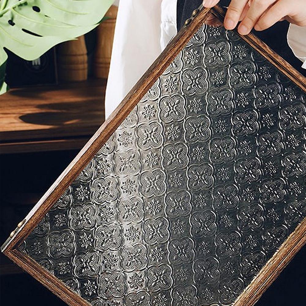 Retro Window Film Glass Sticker Decorative Pattern Frosted Removable Glass Window Film Cling Electrostatic Adsorption Sticker