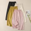 DIMANAF 2026 Summer New Plus Size Women Long Pants Loose Casual Elastic Waist Lady Bottoms Solid Clothing