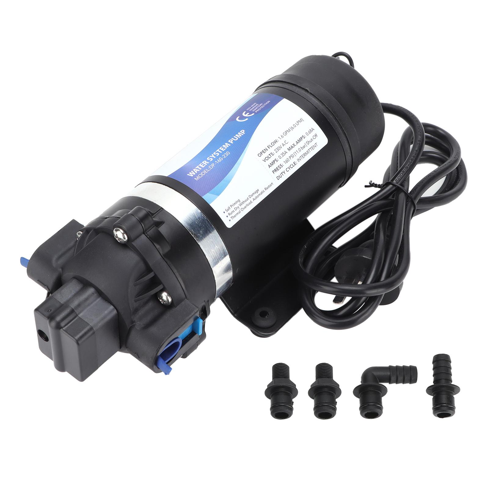 

High Pressure Diaphragm Water Pump AU Plug 220V DC AC Copper Motor Automatic Start Stop