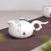 Simple Zen-Style Ceramic Teapot, Small Gongfu Tea Brewer, Matte White Porcelain, Perfect for Home Use.