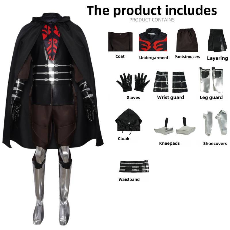 Darth Maul Cosplay Costume For Stage Performances In Leather Fabric For Men