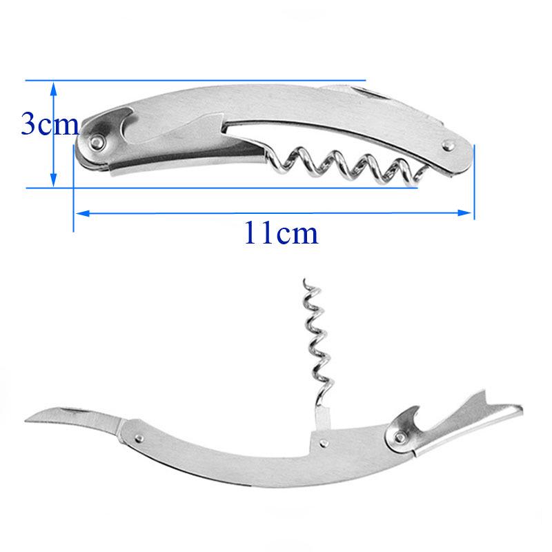 Multifunctional Stainless Steel Knife & Bottle Opener with Wooden Handle