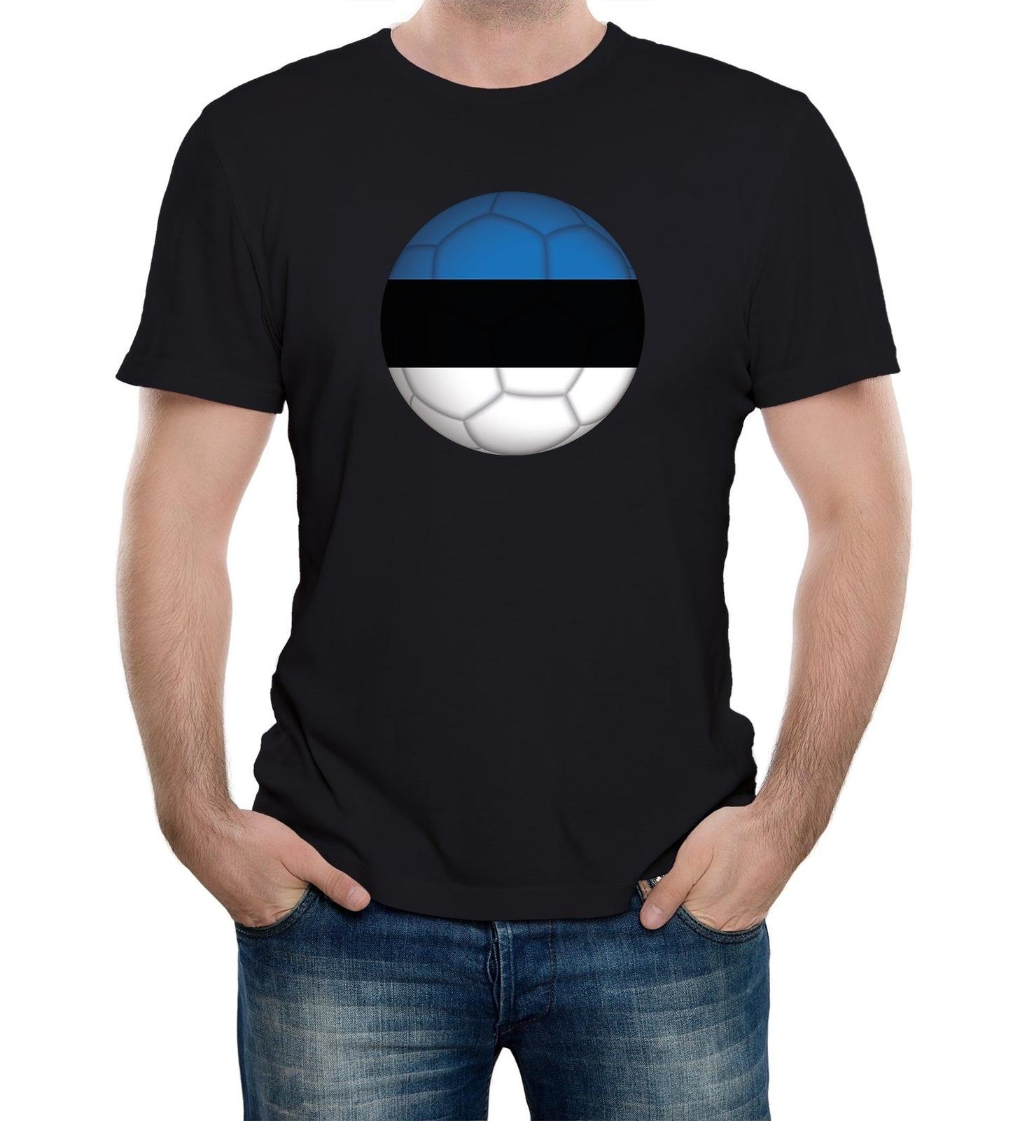 Mens Estonia Football Supporter T-Shirt Mens Womens Tees Top World Cup Euros Copa America Country 3XL