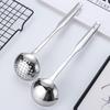 Stainless Steel Hotpot Soup Ladle Spoon Strainer Scoops Durable Slotted Spoon Rust-Proof Skimmer Spoon for Kitchen Cooking Utensil Banquets Picnics
