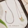 Yusuoji Natural Genuine Hetian Jade Ruyi Lock Olive Kernel Necklace Pendant - Light Luxury Niche Gift