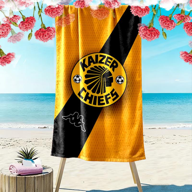 Kaizer Chiefs Print Beach Towel, Large Soft Quick Dry Towel for Beach Camping Swimming