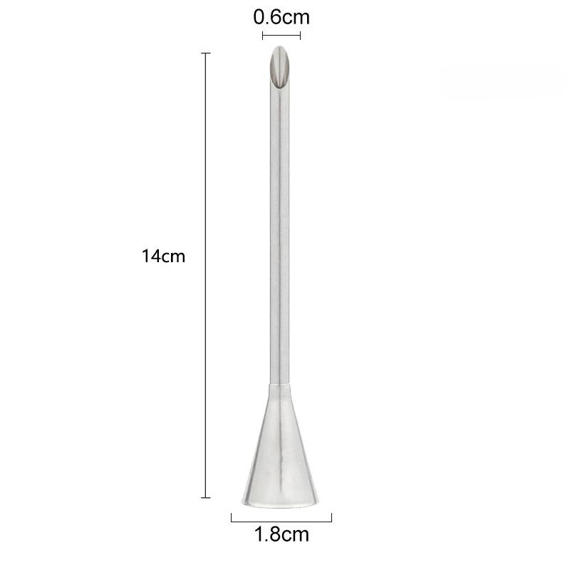 304 Stainless Steel, Piping Nozzle, Pointed Puff Nozzle, Large, Medium, and Small Sizes, Piping, Cream Cake Piping Nozzle, Baking Tool