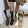 Vintage Women Knee High Boots Fashion Soft Leather Knight Long Boots Autumn Winter Ladies Platform Thick Bottom Shoes