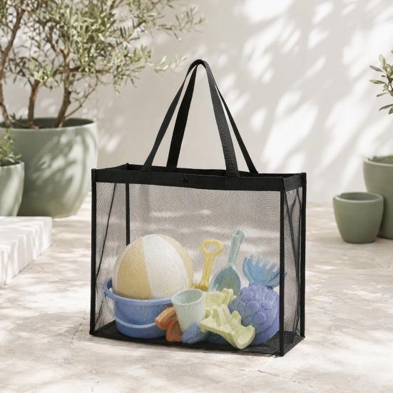Storage Bag, Large Capacity Foldable Washable Outdoor Tote, Portable Toiletry Cosmetic Bag Carrying Case for Beach Pool Camping