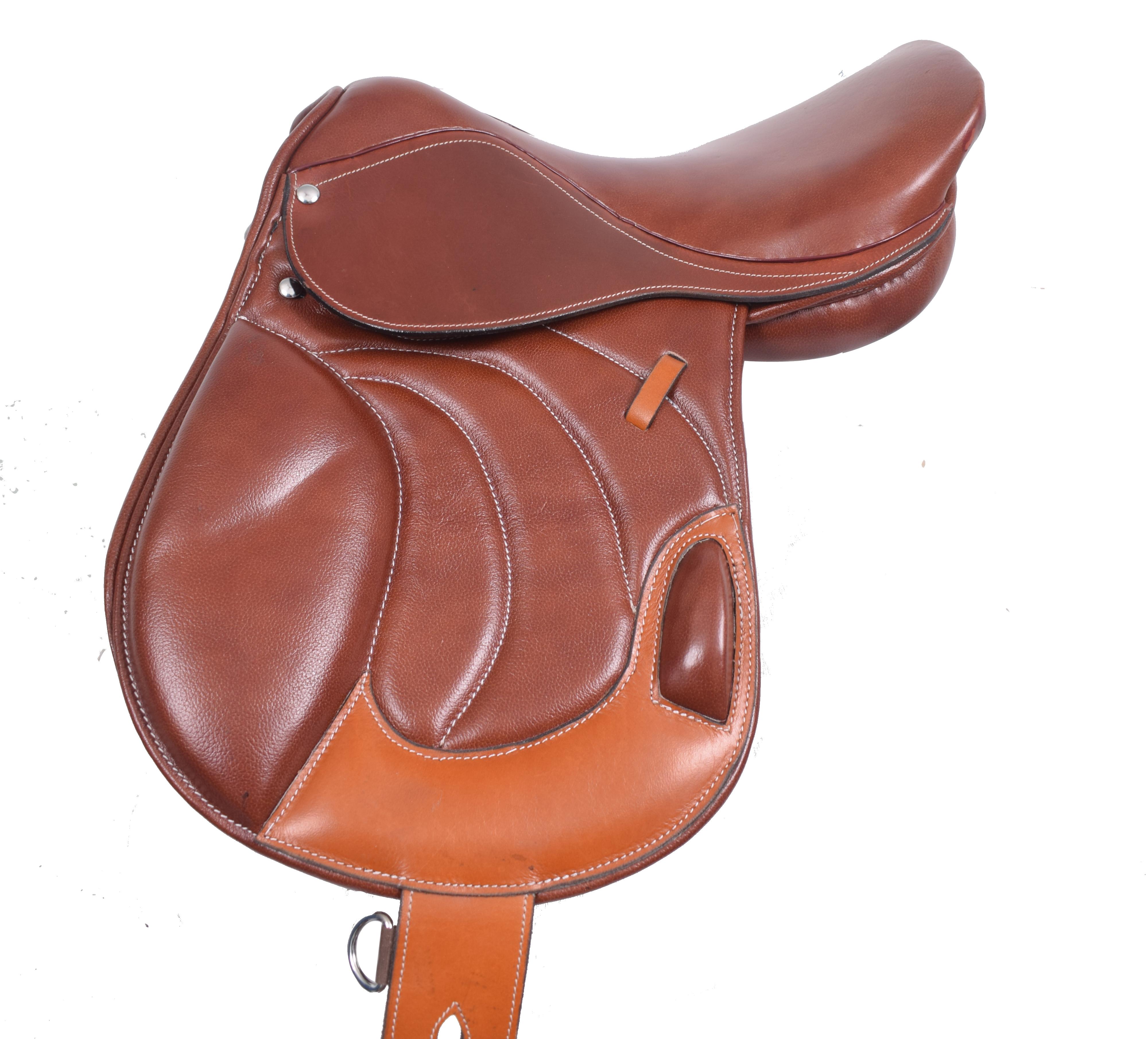 Кожаное конкурное седло для верховой езды, плотно прилегающее, размер от 15 до 18,5 дюймов 15