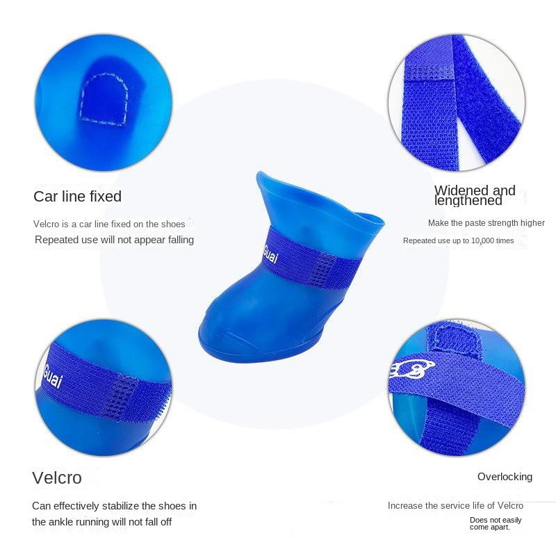 Pet Rain Boots Waterproof Non-Slip Dog Shoes Soft Sole Foot Cover Teddy Walking Shoes Silicone Cat Shoes Supplier ODM Custom