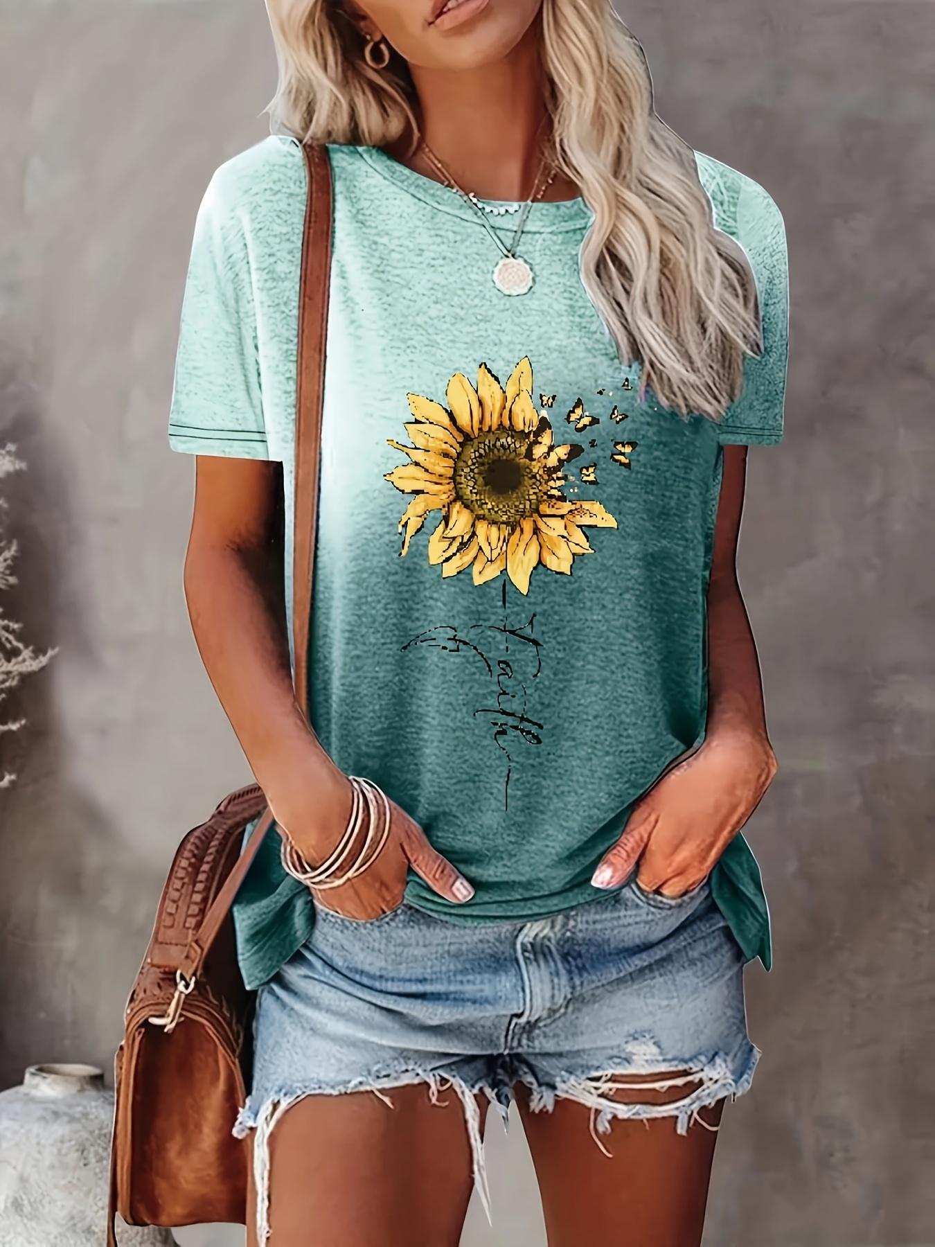 

Літній колір соняшникової 3D-друк футболки жінки вуличний одяг повсякденна мода Y2k короткий рукав футболка з круглим вирізом футболки топи одяг XXXL