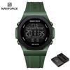 NAVIFORCE Digital Watch for Men Boy Waterproof Silicone Strap LCD Dial Luminous Countdown Boy Men's Sports Multifunctional Watch NF7117