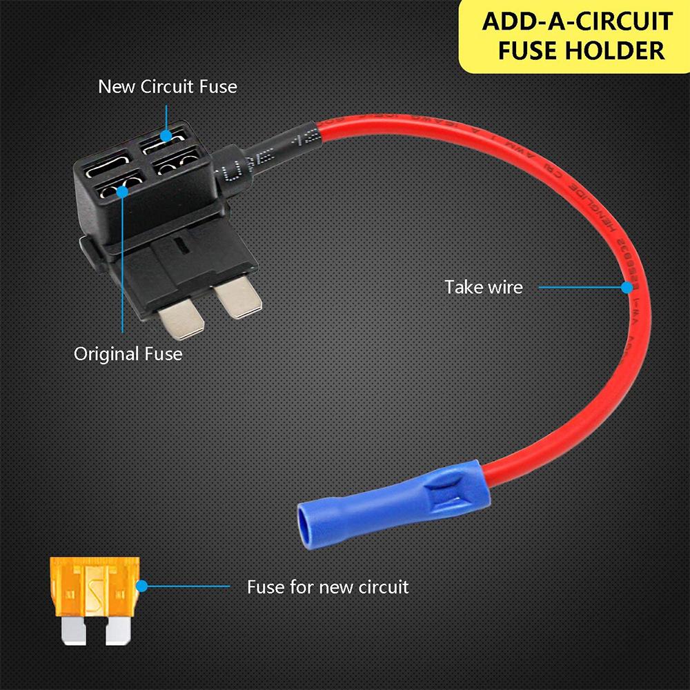 12 ks 4 typů 12V adaptérů pro přídavné obvody a sada pojistek - držák pojistek do auta s adaptérem MICRO2 Mini ATC ATS Thin Tap