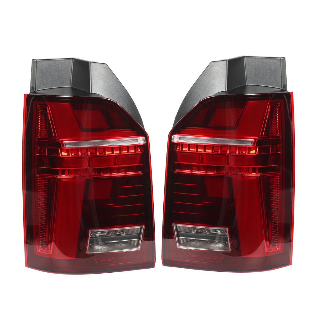 Facelift Look Dynamic Full LED Tail Lights Rear Lamp For Multivan Transporter T6 Pre‑Facelift 2016 To 2019 Red