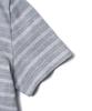 TTUDEMENT 50S Embroidered Striped Semi Over Fit T-Shirt_Melange Gray