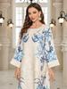 SW2501 Middle East Muslim Women's Fashion Print Robe