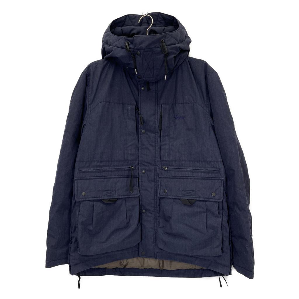 NANGA Navy Nylon TAKIBI Ski Down Jacket coat M grayUsed