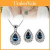 Crystal Earring Necklace Set With Alloy Material For Fashion Jewelry Enthusiasts