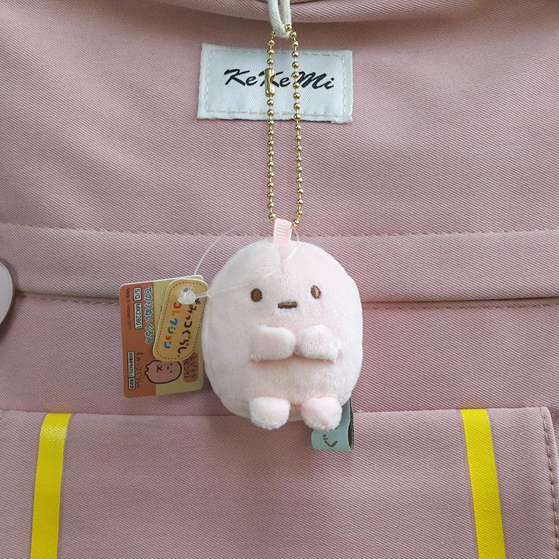 Cute Mini Corner Creature Fried Shrimp And Tapioca Plush Doll Keychain Pendant Toy