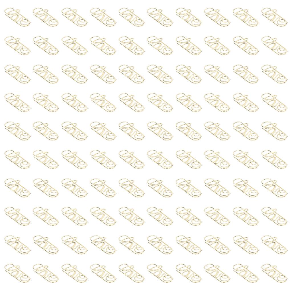 100pcs Paper Clips Portable Cute Mini Electroplated Gold Metal Paper Clips for Office Home File Sorting with Storage Box