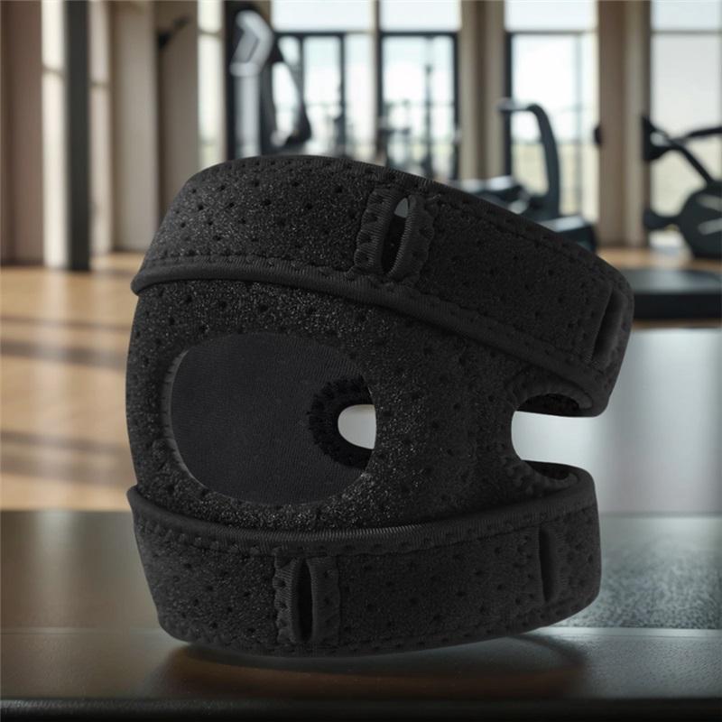 Patella Knee Support Adjustable Knee Compression Sleeve Patella Tendon Knee Strap for Basketball Volleyball Squats