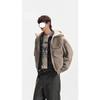 Herren American Retro Patchwork Stehkragen Baumwolljacke - Dick, Warm, Trendy, Lockerer Schnitt mit Kapuze.