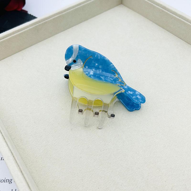 

Заколка для волос с французским дизайном в виде птицы, соответствующего цвета, заколка для волос с изображением акулы, заколка для волос с павлином, попугаем и уксусной кислотой 9