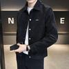 Men's Trendy Punk Jacket - 2025 Spring/Autumn, Slim Fit, Turn-Down Collar, High-End Style.