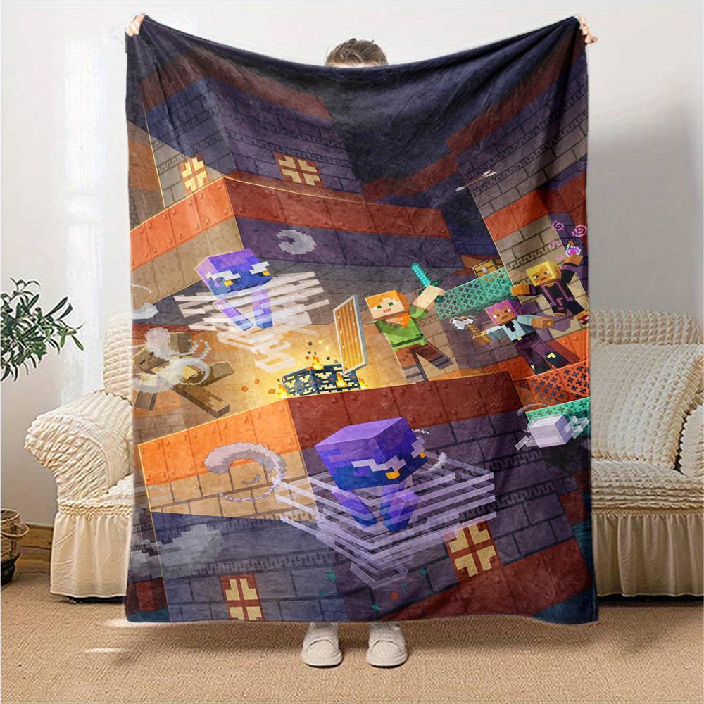 Minecraft Blanket Comfortable Perfect for Seaside Sofa Couch All-Season Use Modern Best Holiday Gift for Friends Family