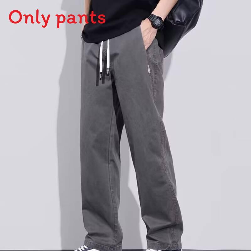 American Retro Mens Casual Pants With Polyester Fabric For Summer Daily Wear
