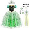 Frozen Girls Elsa Anna Princess Dress Halloween Kids Party Tutu Costume Sleeveless Ballerina Gown 3-8 Years