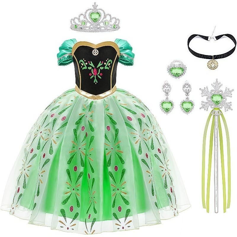 Frozen Girls Elsa Anna Princess Dress Halloween Kids Party Tutu Costume Sleeveless Ballerina Gown 3-8 Years