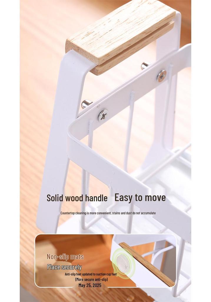 Multi-Functional Kitchen Sink Rack for Draining, Storage, and Organization