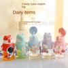 600ml Water Bottles for Children With Straw Cute Large Capacity Kawaii Cartoon Student School Travel Kids Drinking Cup