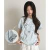 The Pink MareT Oversized Check Roll Up STar PaTch T shirT