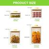 Rectangular Food Grade Storage Container Press Close Vacuum Seal Stackable Space Efficient Kitchen Organizers Use