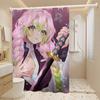Anime M-Mitsuri-Kanroji  Waterproof Fabric Shower Curtain Bathroom Decoration Curtain Home Hawaiian Style Shower Curtain