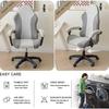 Gaming Chair Cover - Stretchable Machine Washable Fabric Computer Chair Seat Slipcovers Fits Most Office/PC Chairs & Racing Style Seats,Gray