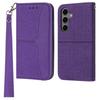 For Samsung Galaxy S25 FE Case Woven Texture PU Leather Wallet Phone Cover with Wrist Strap