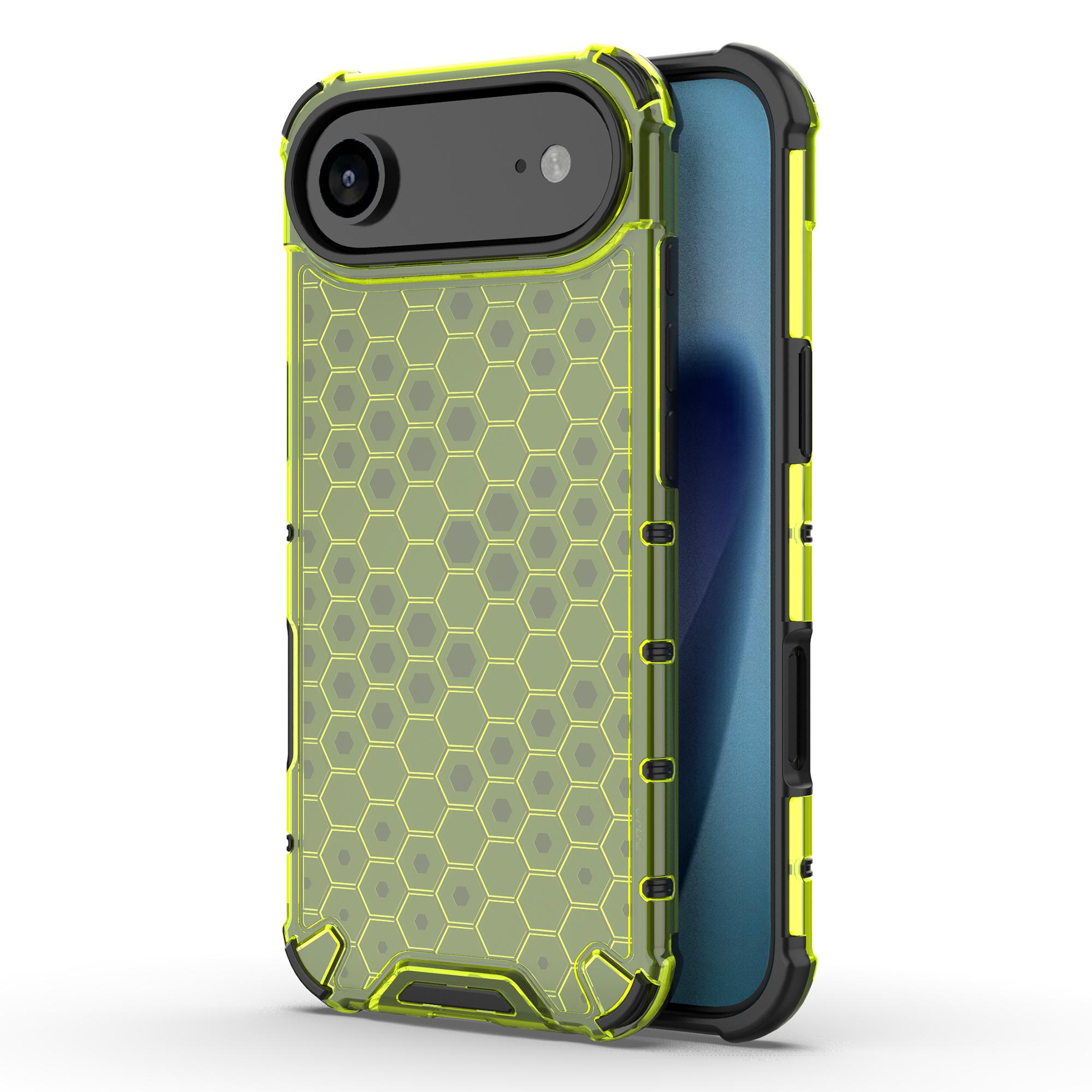 For iPhone Air Case Honeycomb Shape Shockproof PC + TPU Phone Cover B