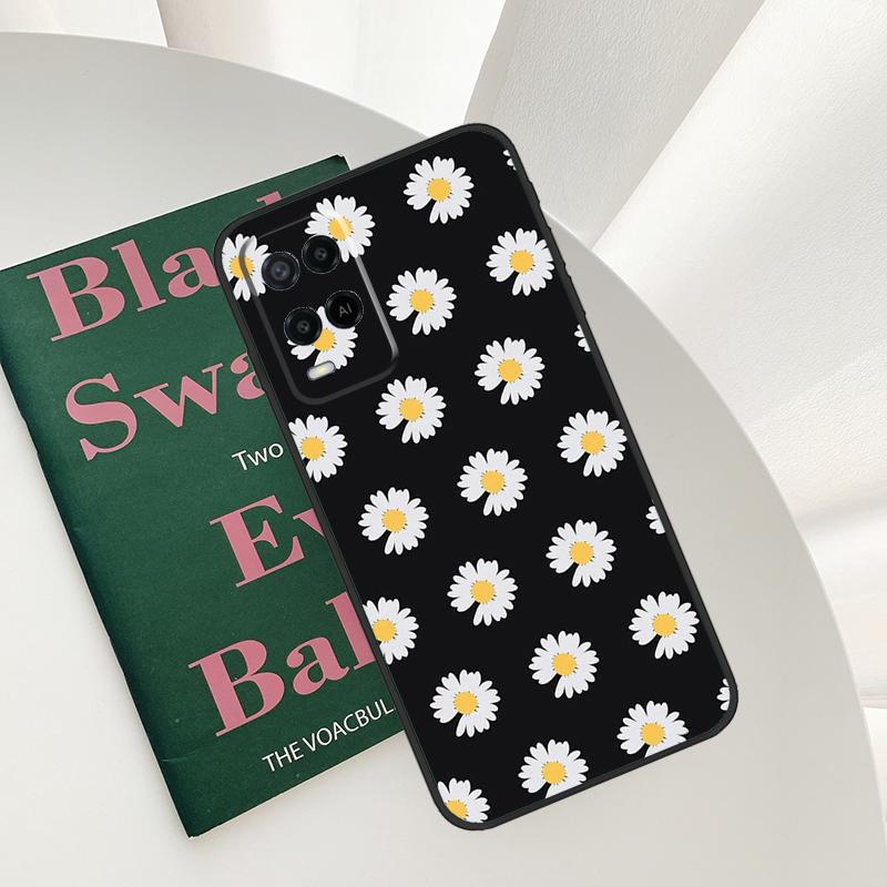 Daisy Flower Case For Oppo A58 A78 A98 A15 A16 A17 A52 A72 A76 A96 A54 A74 A94 A57 A77 A54S A57S Cover